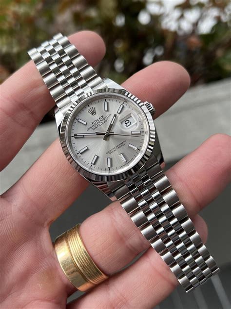 rolex datejust silver 36|Rolex Datejust 36mm for sale.